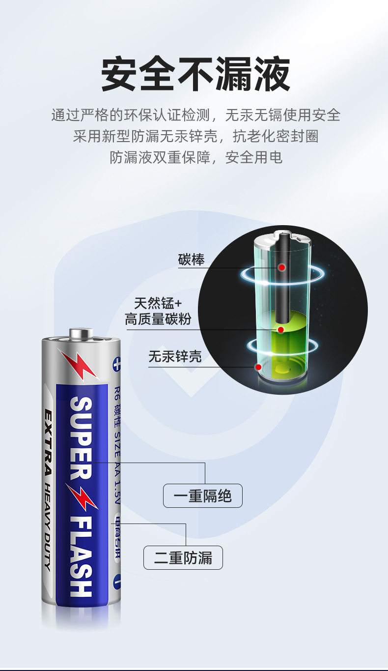 Huatai Cross-border Foreign Trade No.5 and No. 7 1.5V zinc-manganese-carbon dry battery toy remote control No.5 and No. 7 batteries pic 10