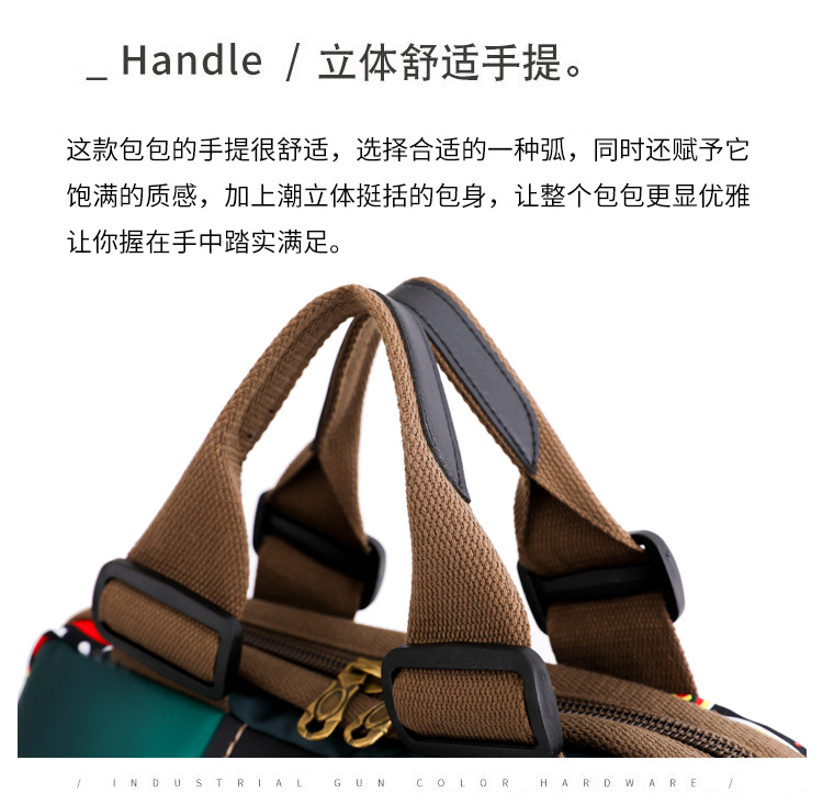 新款女士国潮双肩包时尚印花书包大容量轻便旅行包休闲通勤包女详情9