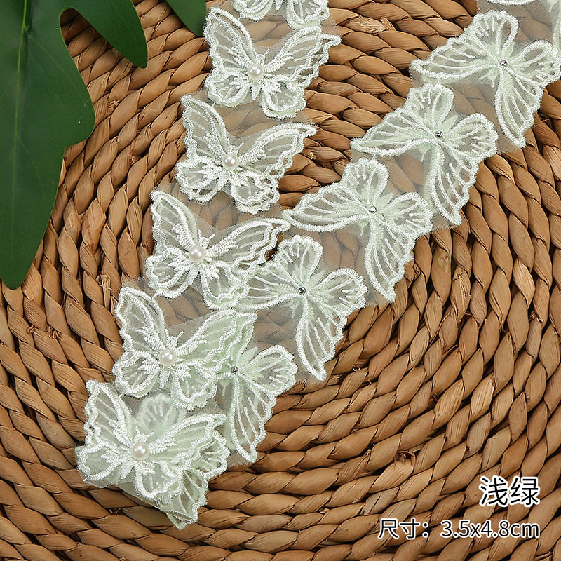 New product: 3.5x4.8CM multi-color three-dimensional double-layer butterfly polyester water-soluble lace DIY accessory decorative lace pic 12