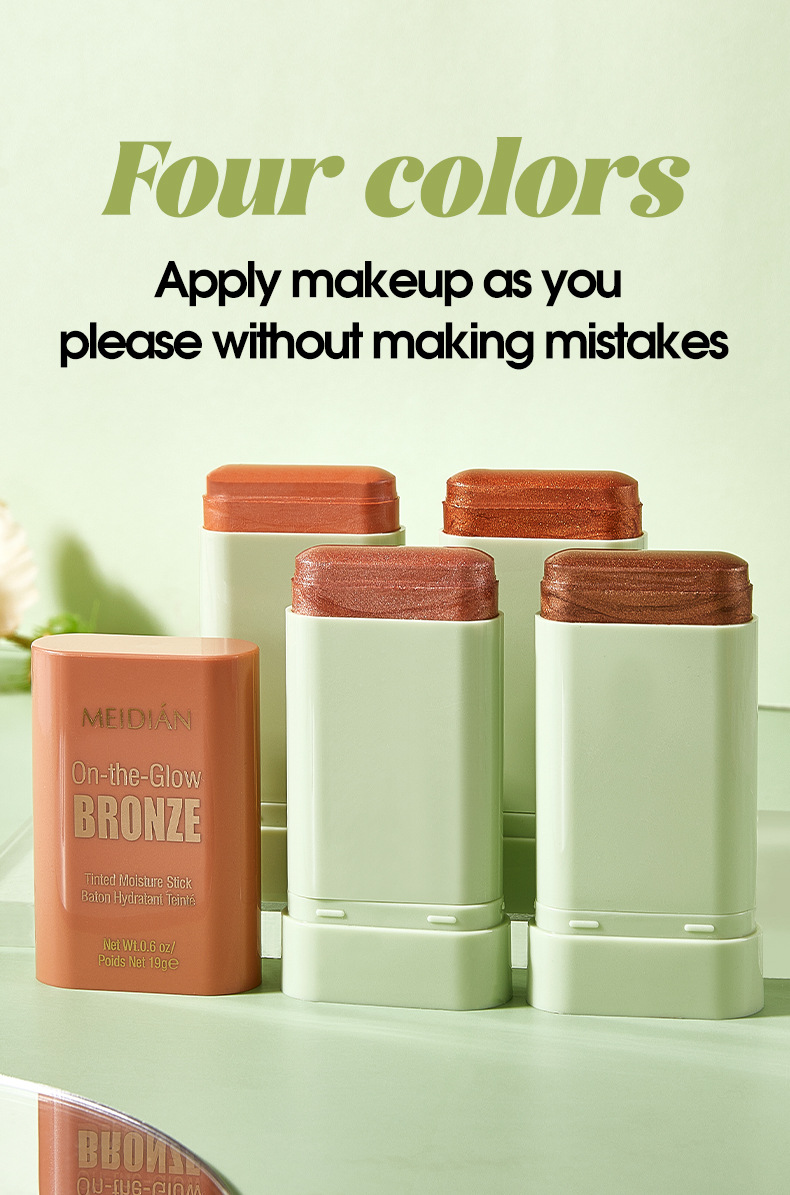 【 Cross-border Exclusive 】MEIDIAN Blush Sticks, Facial Makeup, Highlighter Contouring, Swelling Blush wholesale pic 8