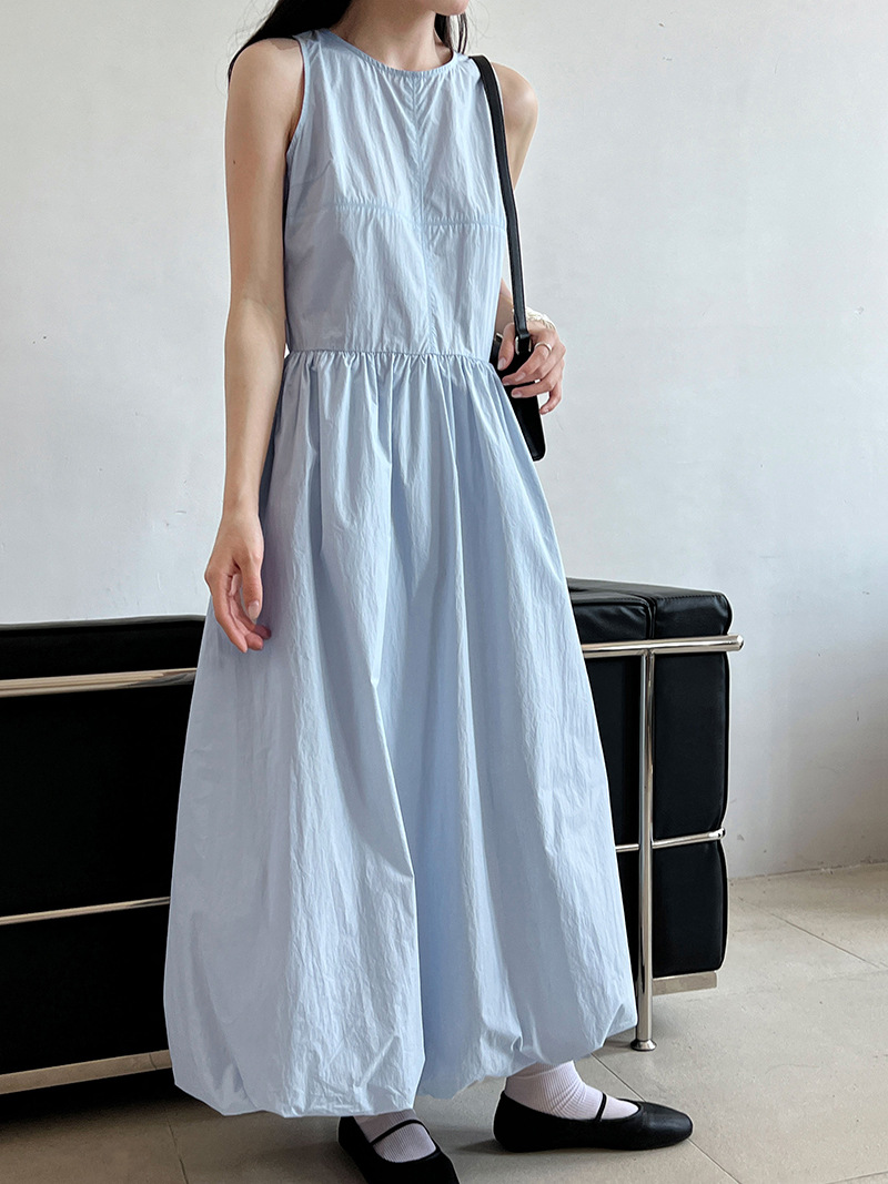 Luxi French sleeveless dress Summer new style loose vest long dress, beautiful puffy flower bud dress 5102 pic 22