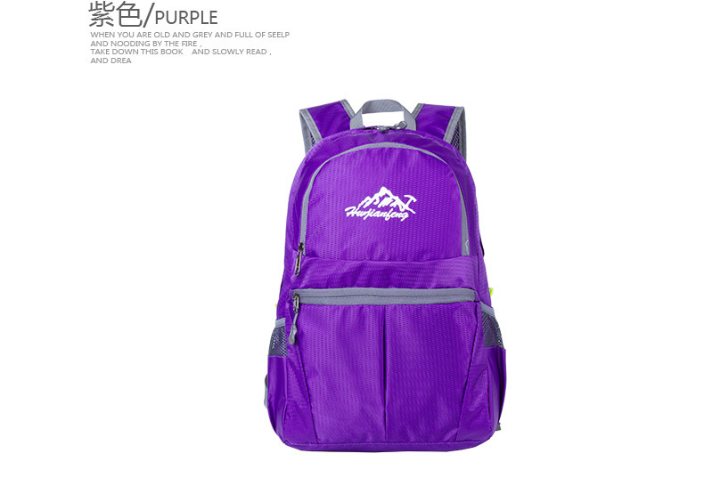 【PLUS Exclusive 】 Lightweight folding bag, wear-resistant and water-repellent Oxford fabric printed backpack, outdoor travel backpack pic 23