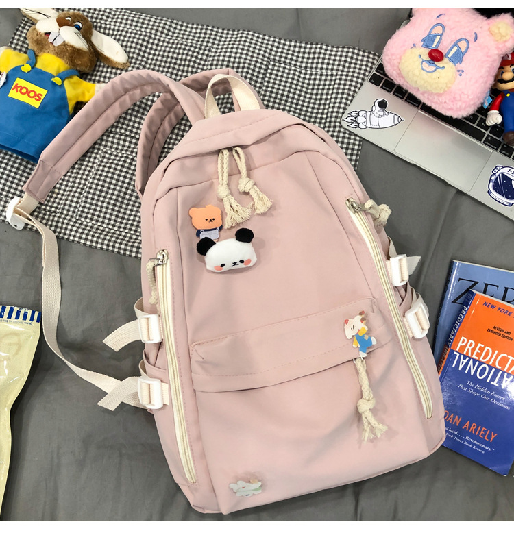 2024新款书包女生韩版高中生初中生双肩包可爱大容量ins简约书包详情36