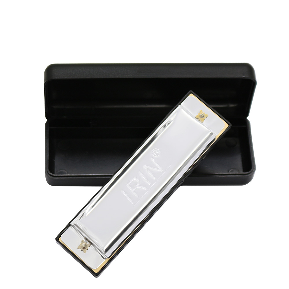 批发IRIN10孔20音C调口琴布鲁斯口吹琴儿童学生十孔口琴雕刻logo详情4