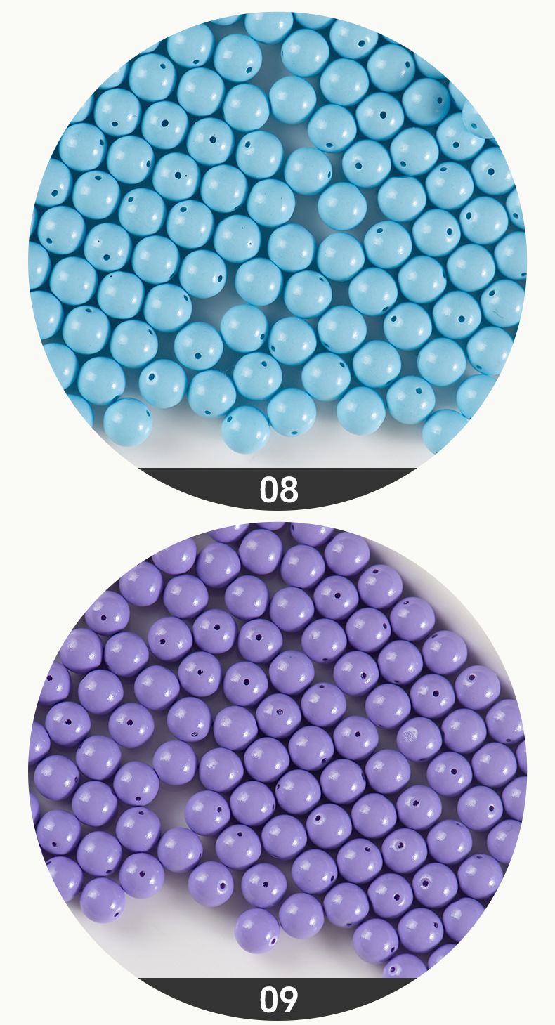 FGB千色玻璃米珠6mm实色小孔糖豆圆珠散珠手工串珠手链材料混珠详情8