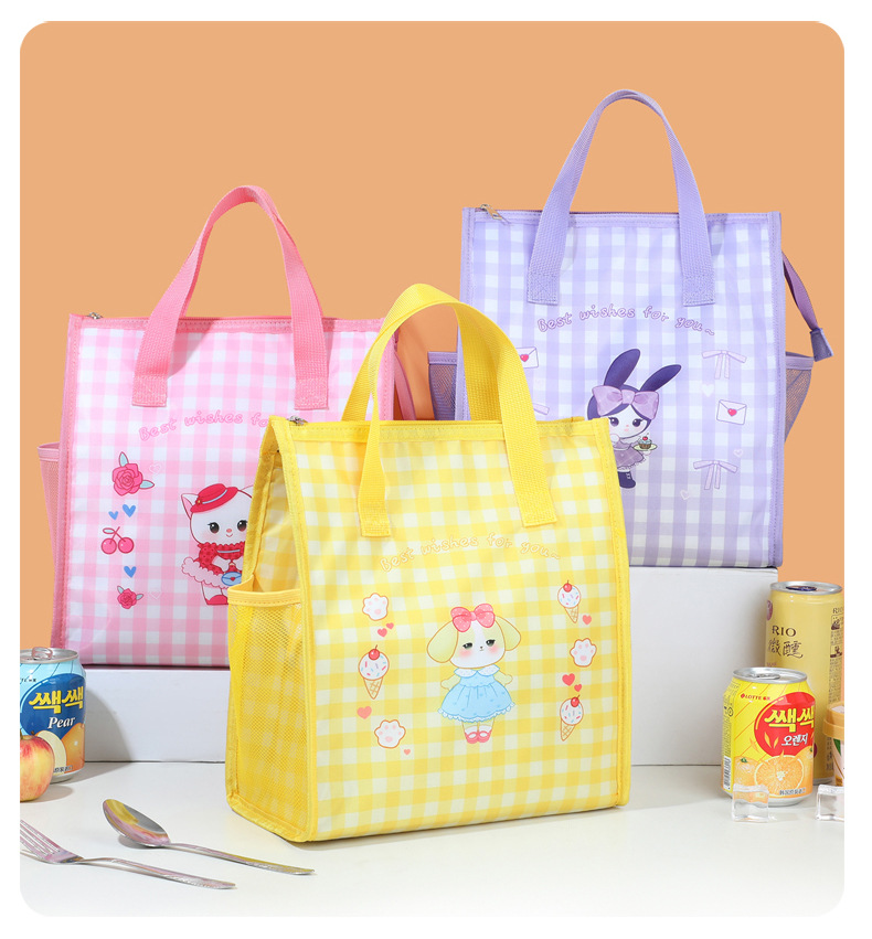 厂家直销批发学生手提饭盒袋多功能牛津布加厚饭盒手提保温袋详情14