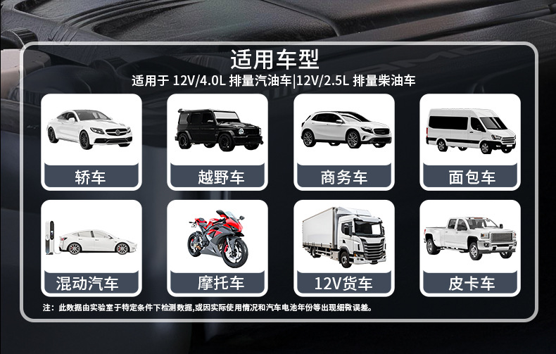 汽车应急启动电源 搭电宝 打气 照明 充电宝多功能一体 外贸批发详情19