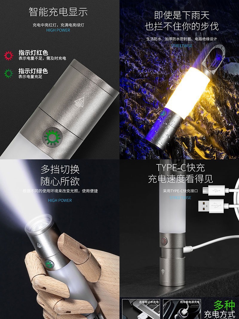 Многофункциональная горелка H20 lightning lightning COB с боковой лампой lightning cob pic 6