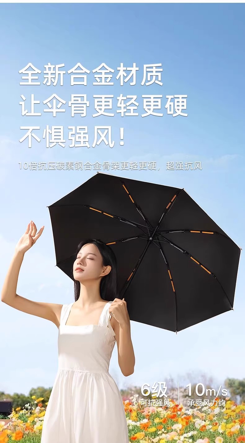 148骨全自动雨伞定制大量批发广告伞晴雨遮阳防晒防紫外线太阳伞详情11