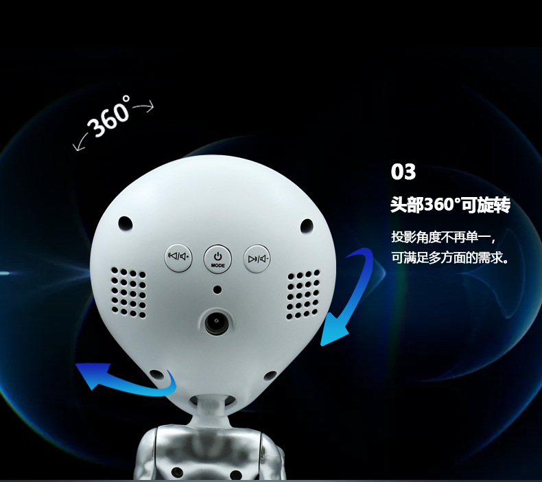 亚马逊创意大眼变异外星人语音互动星空投影灯 创意蓝牙白噪音旋转星空灯家庭桌面卧室摆件车载生日礼品LED浪漫氛围奇幻小夜灯详情12