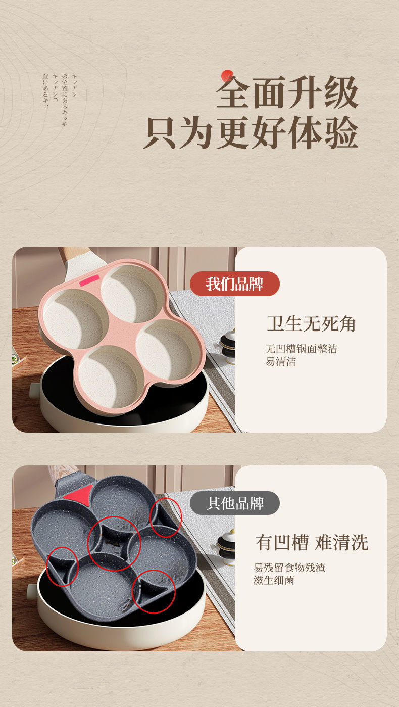 四孔智能控温煎蛋锅家用早餐煎蛋机煎蛋模四孔煎蛋不沾锅跨境批发详情5