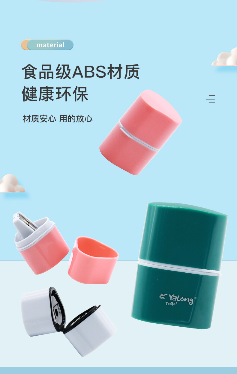 Cross-border factory direct sales triangular design double-hole pencil sharpener for primary school students with creative customization pic 4