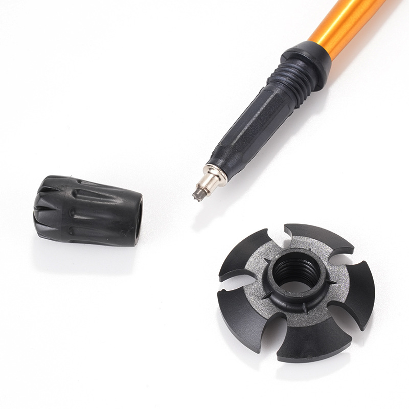 跨境四节折叠登山杖7075铝合金超轻户外徒步远足北欧减震伸缩手杖详情9