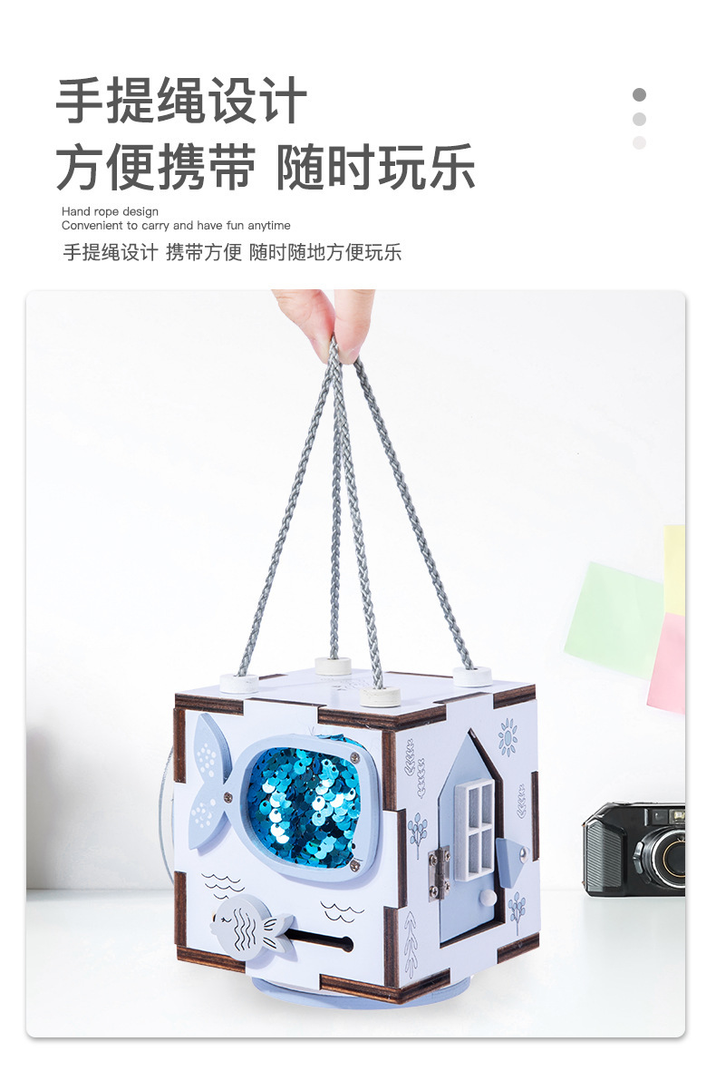 跨境木制儿童早教立体解锁忙碌小方块宝宝忙碌板玩具批发详情137