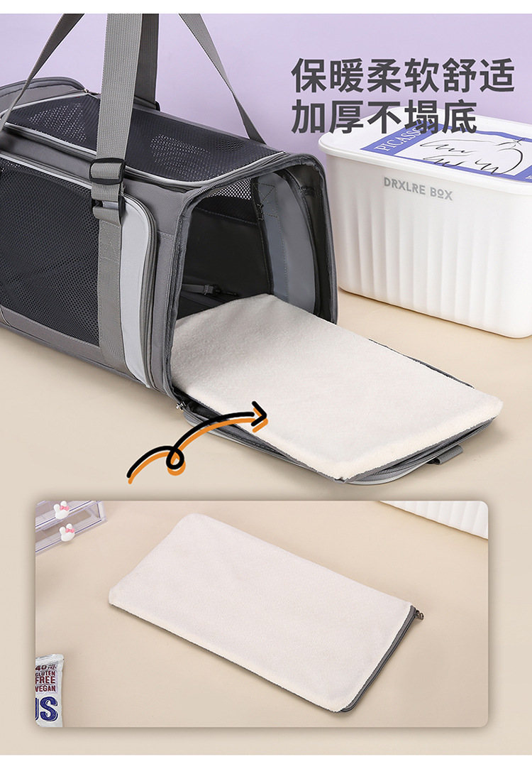 Cross-border portable cat bags, large space breathable space capsule, foldable pet bags for cats, wholesale pet backpacks for going out pic 10