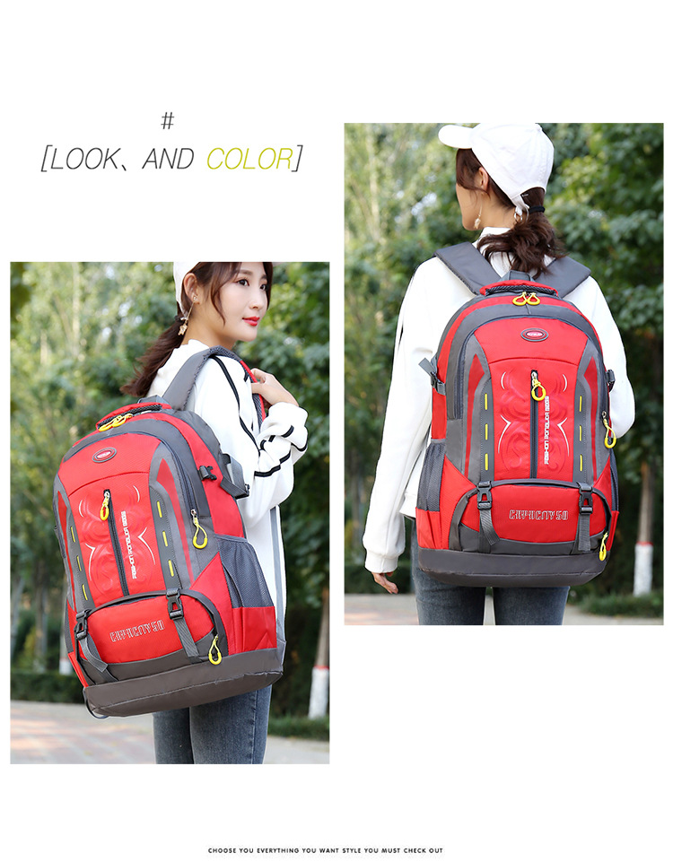 跨境外贸新款户外背包双肩包男女徒步运动旅行休闲露营登山包批发详情14