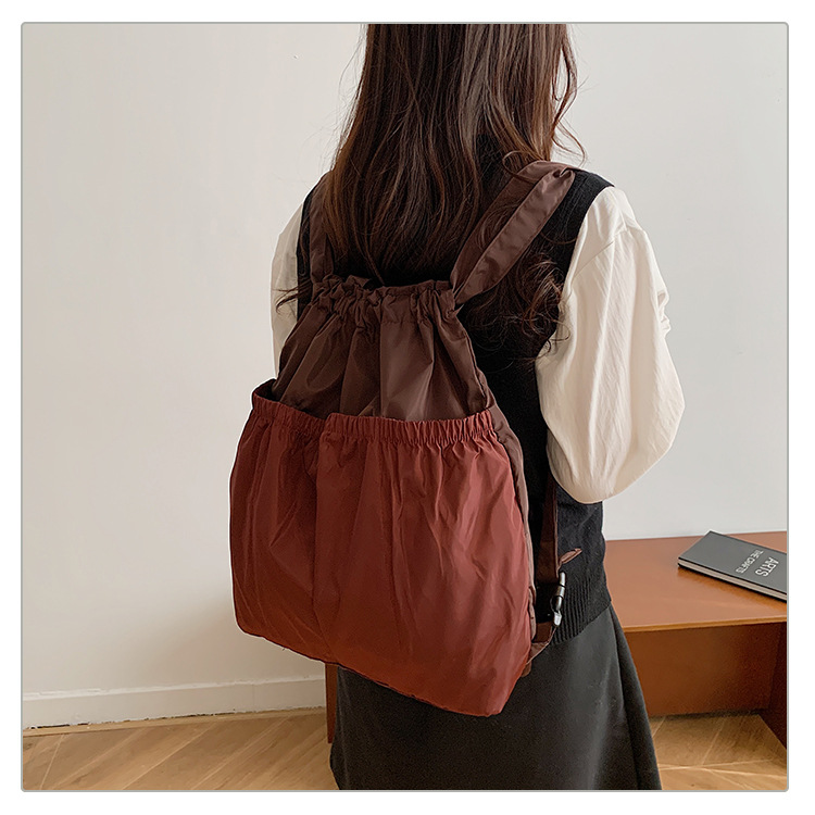 新款单肩包托特双肩折叠包手提简约通勤大容量时尚便携详情40