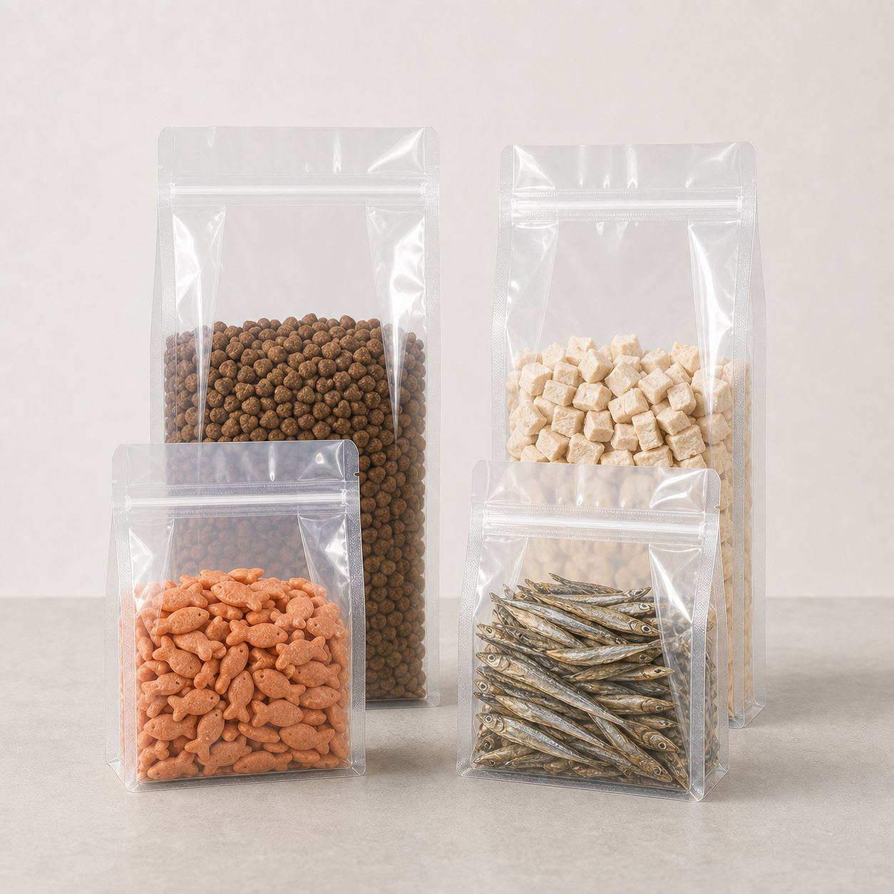 透明八边封袋磨砂手提拉链自立自封袋薯片坚果干果杂粮食品分装袋详情17
