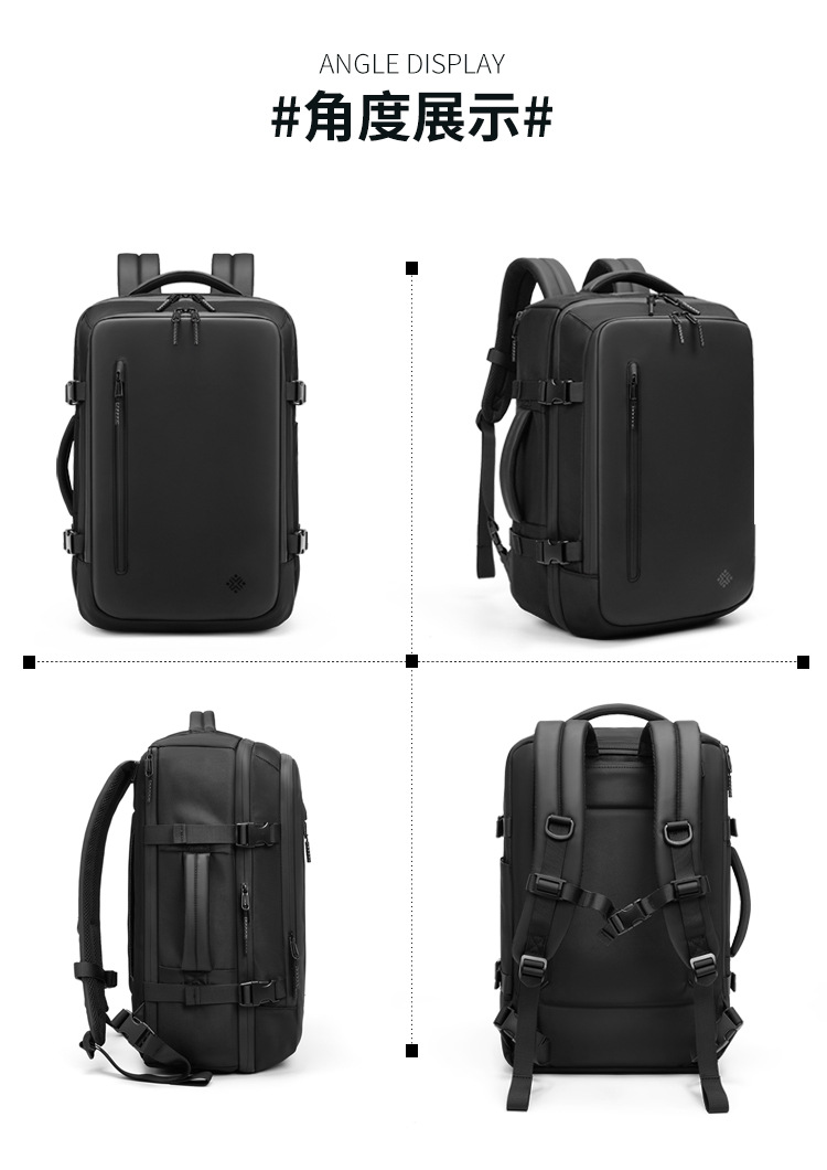 New cross-border multi-functional backpack for men, large-capacity airbag storage business backpack, Oxford fabric waterproof travel bag pic 14