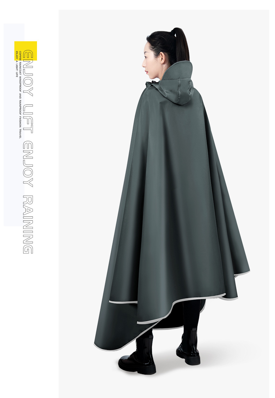 Wholesale and consignment of extended and thickened electric bike riding raincoats, full-body rainproof for both men and women, and motorcycle raincoats pic 16