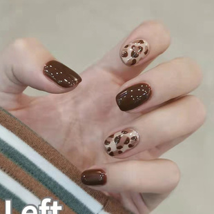 Wearable nail stickers, ballet nails, ice-transparent, shiny cloud nail plates, artificial nails, detachable finished nail pic 33