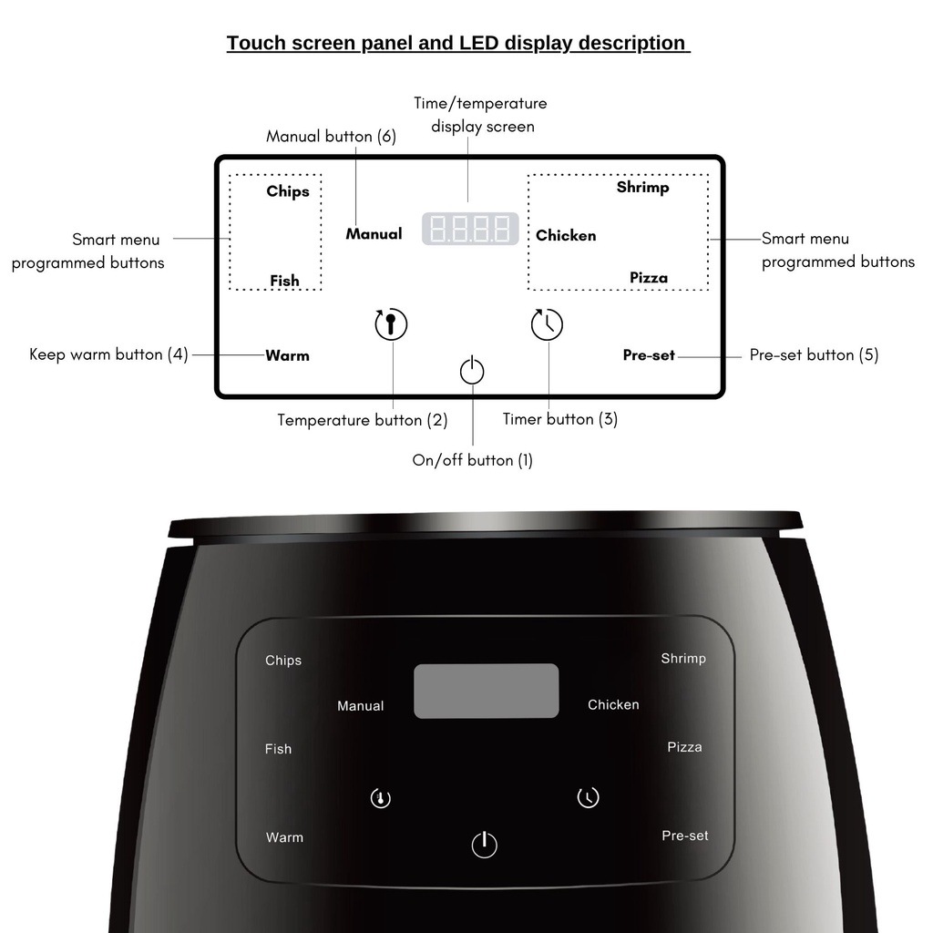 air fryer 新款空气炸锅家用大容量薯条机多功能电炸锅跨境专供详情8