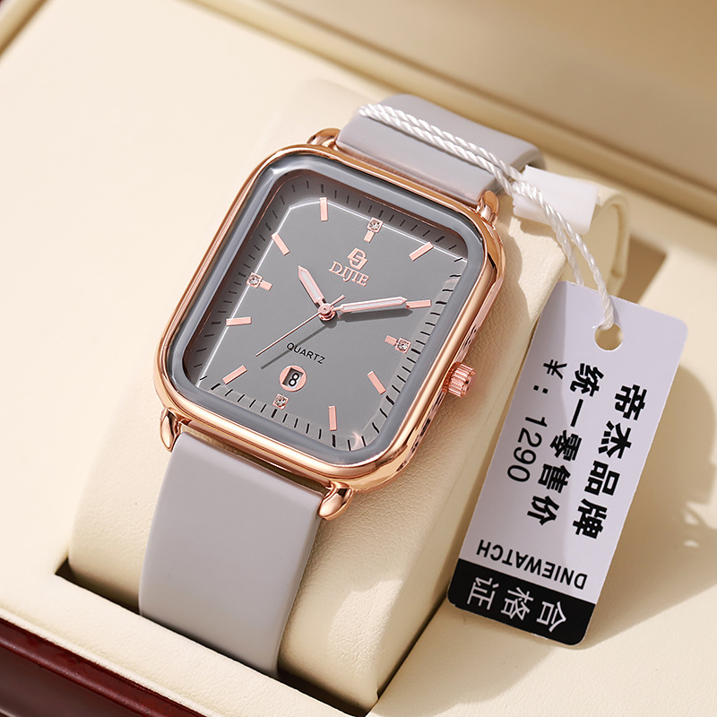 新款腕表手表女大表盘方形女表时尚轻奢防水石英小众百搭女士手表详情12