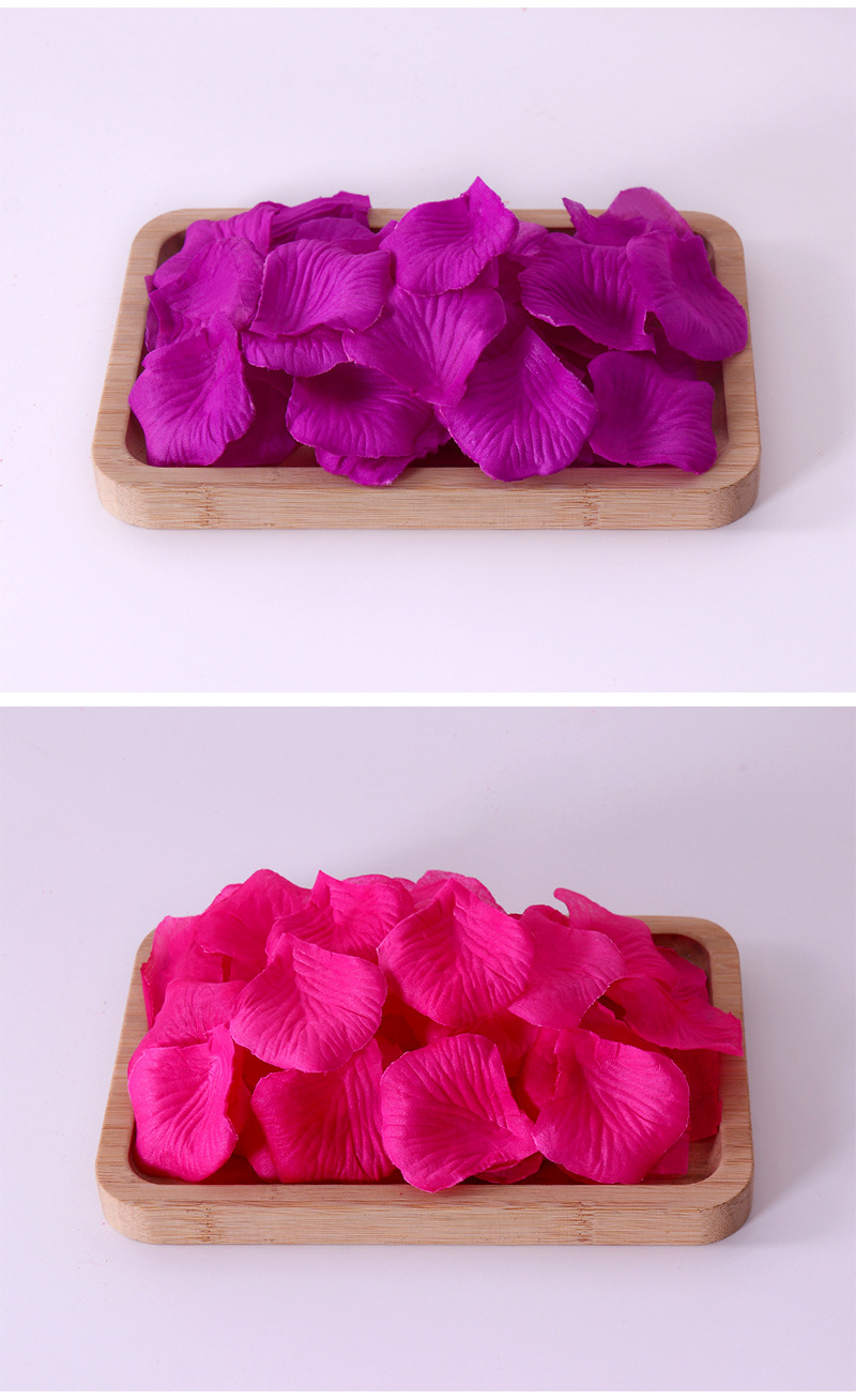 1000片玫瑰花瓣仿真手抛婚庆场景布置求婚表白工艺品礼品仿真花瓣详情14