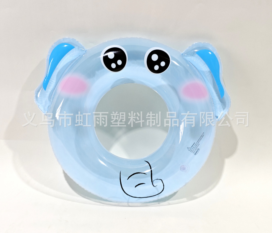 虹雨加厚卡通动物儿童充气泳圈环保透明水上玩具厂家批发运动户外游泳用品详情7