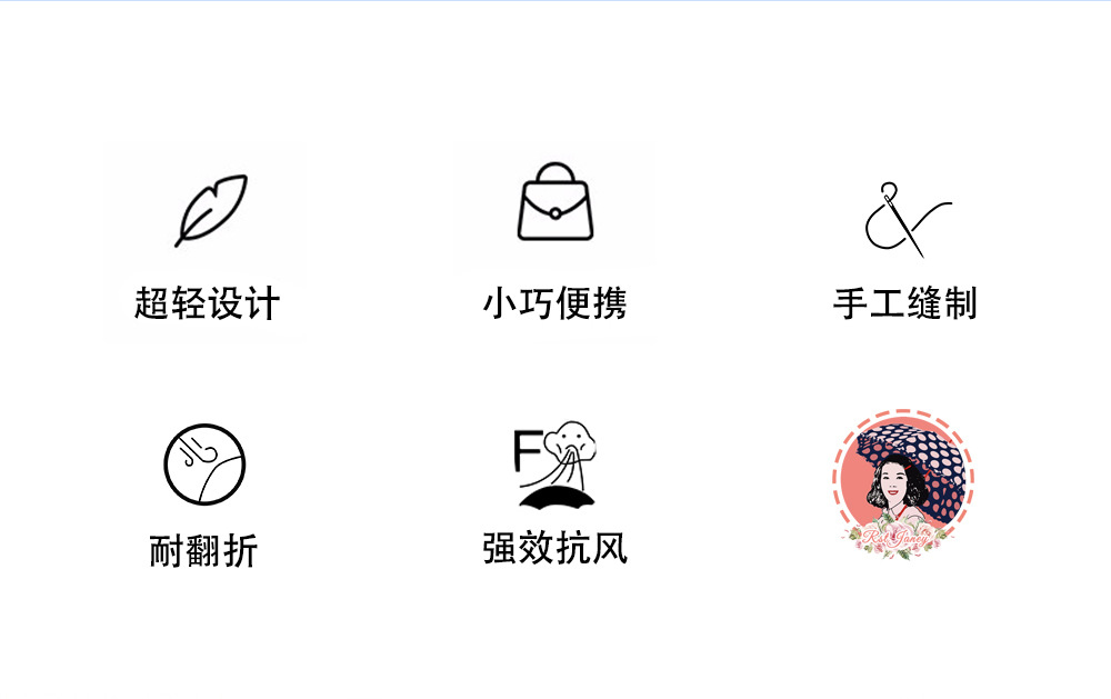 手开铝合金架五折8骨超小迷你伞经典格纹外贸现货详情3