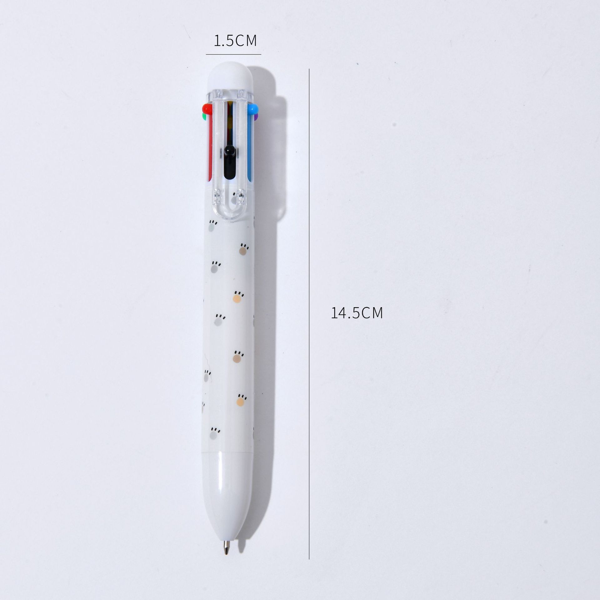 Chenxi Stationery Stick, BP-236 Cat Paw Creative Six-color Ballpoint Pen, Student Press Color Zhongyou Planner Pen pic 3