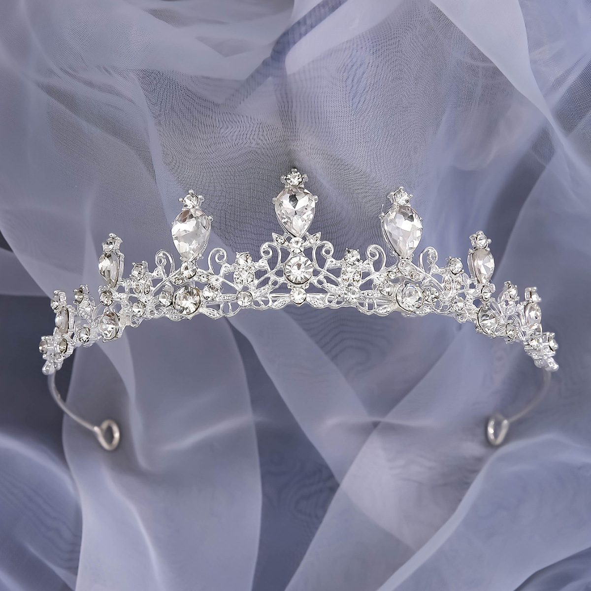 新娘皇冠头饰新娘巴洛克韩式水钻公主女王冠生日发饰端婚纱礼服配详情13