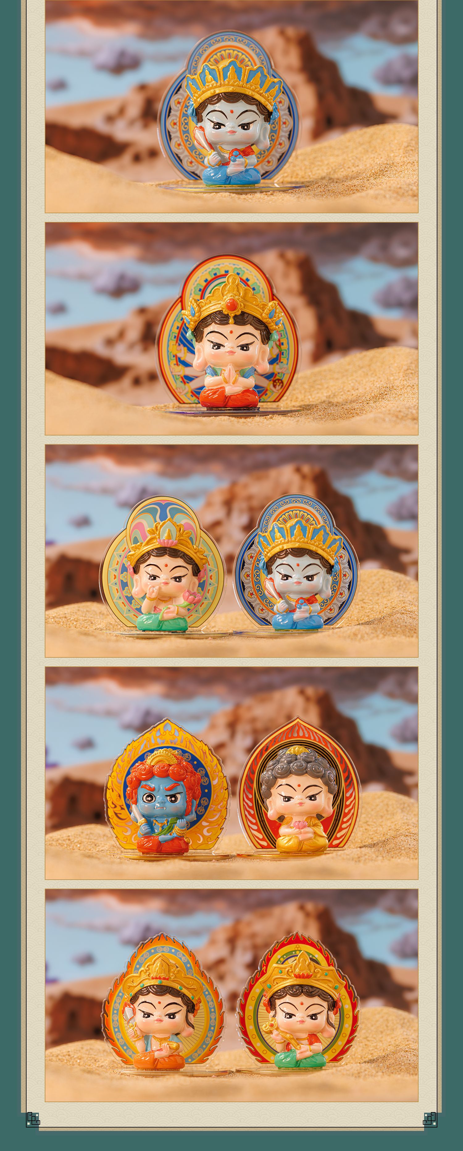 Direct sales from the manufacturer of creative and cute Buddha bao You blind box figurines, scenic spots, temples, table handicrafts and small ornaments pic 5