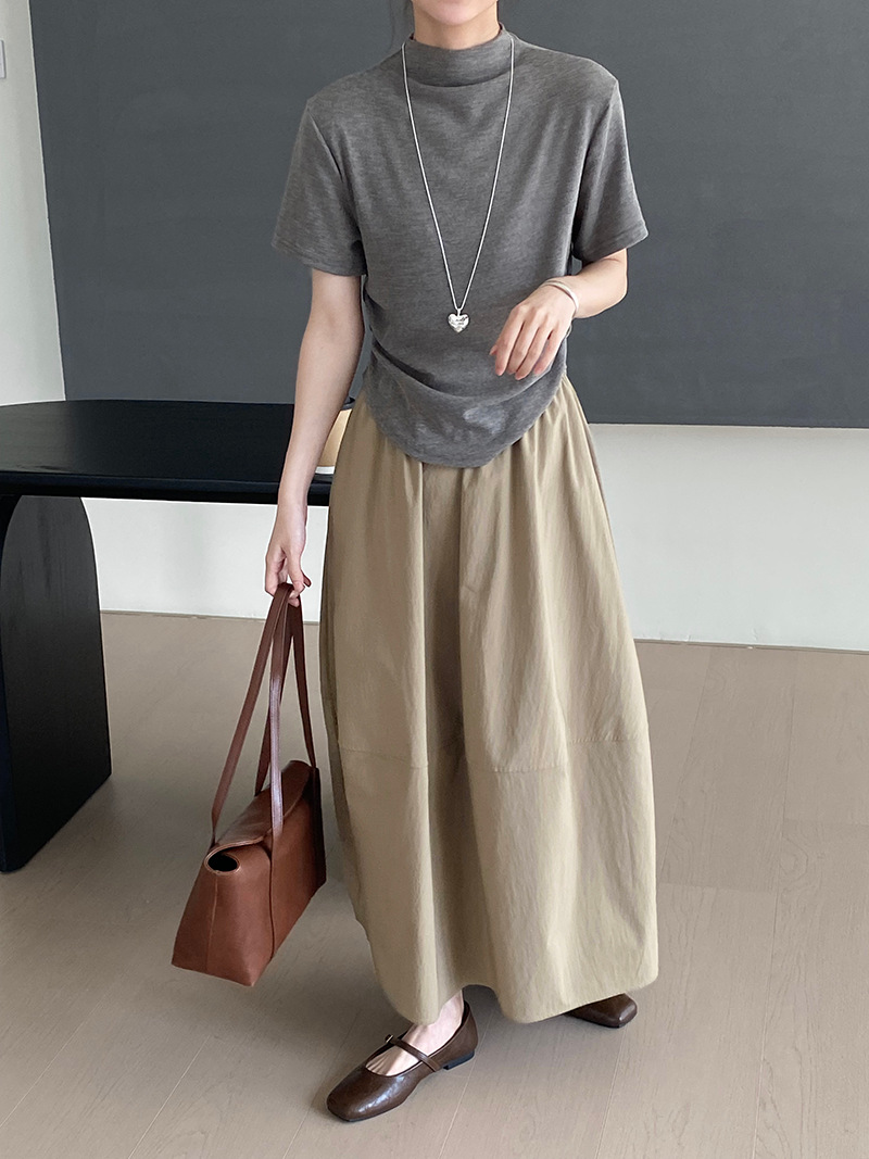 那末 本期主推 搭全店的半身裙！极简通勤百搭松紧腰长裙女2135详情15