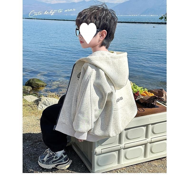 男童外套春装2024新款儿童春秋款连帽卫衣开衫休闲上衣男孩洋气潮详情7