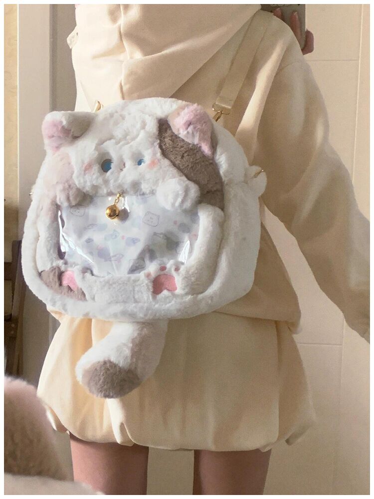 25新款可爱铃铛猫二次元卡通包包透明痛包谷子包爪机娃娃厂家批发详情1