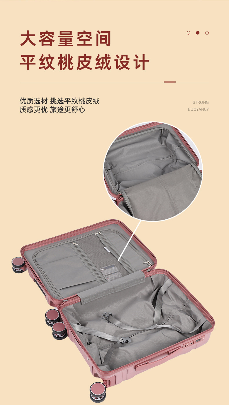 高颜值行李箱纯PC女商务休闲登机箱机械风男静音万向轮拉杆箱批发详情6