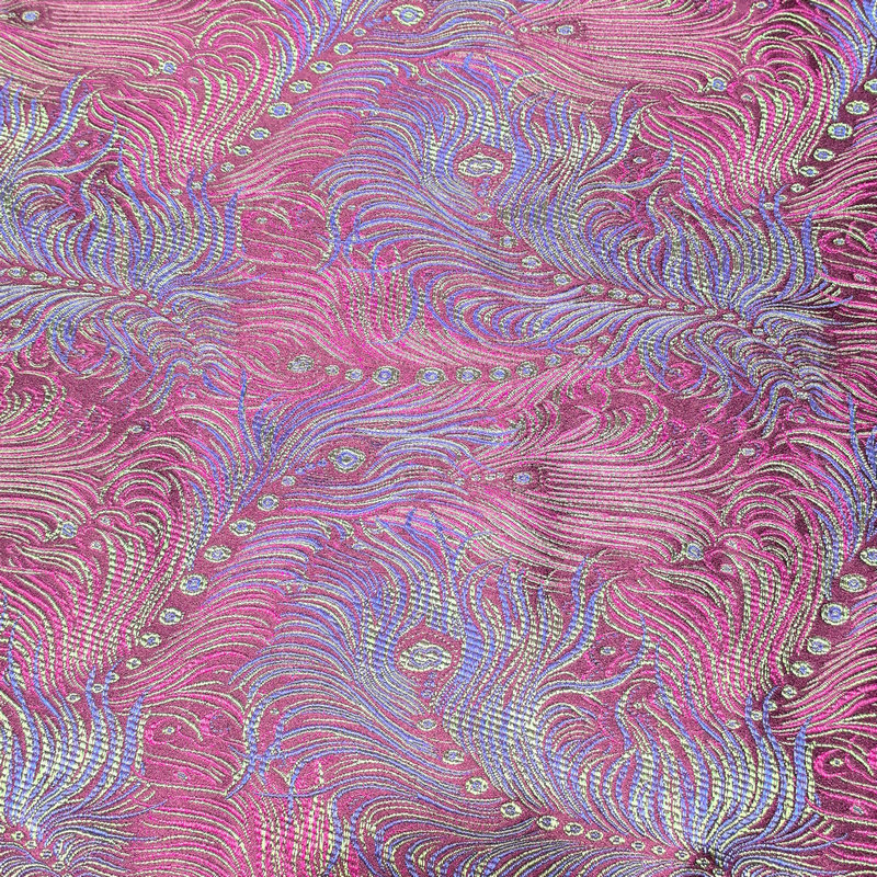 乱凤尾提花织锦缎面料服装茶杯垫手工包布料汉服唐装古风服装绸缎详情8