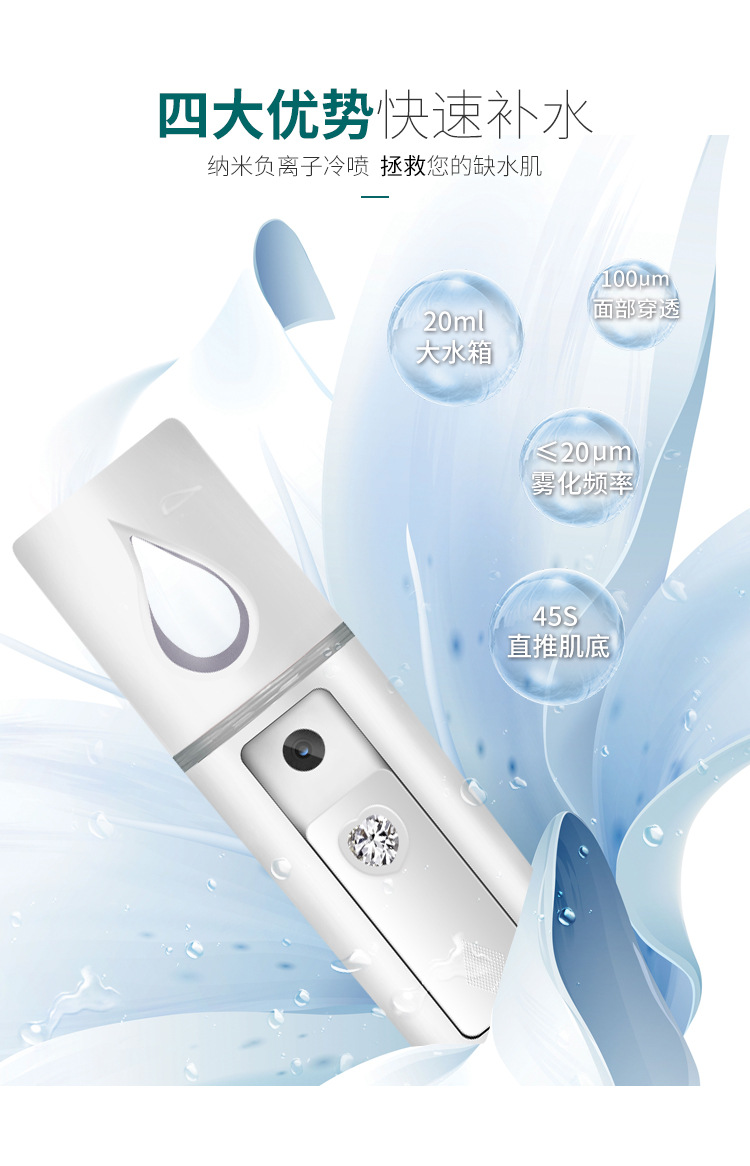 Cross-border bestseller USBL2 Hydrating device, sprayer, small nano spray hydrating device, portable beauty device, logo design pic 3