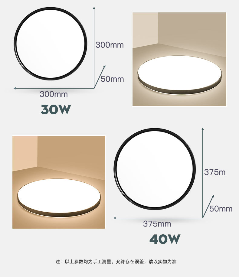 LED three-proof ceiling light, circular bedroom and living room light, moisture-proof, dust-proof, insect-proof, simple and ultra-thin balcony and corridor ceiling light pic 4