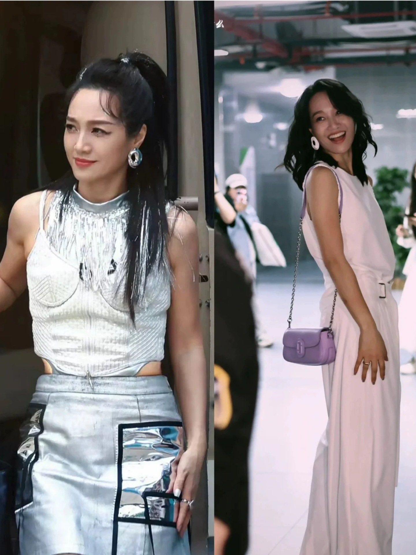 张小斐同款风穴大号简约耳钉女小众设计气质百搭S925银针珐琅耳环详情9