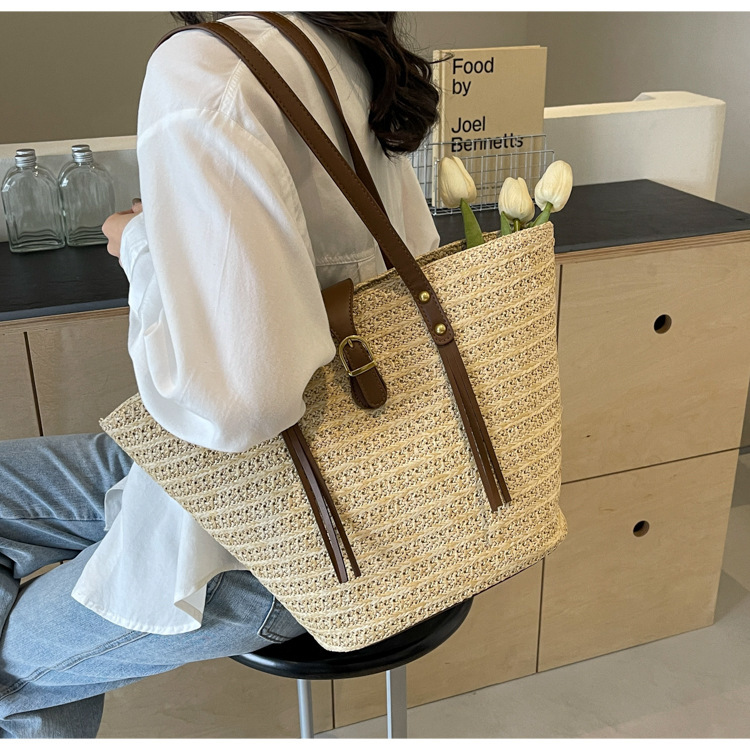 草编大容量包女包编织夏天沙滩女2024新款包包单肩手提托特包大包详情43