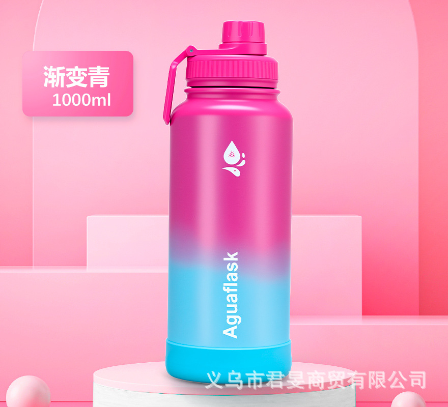 跨境渐变户外太空壶保温杯304不锈钢大容量杯子运动水壶便携水杯详情21
