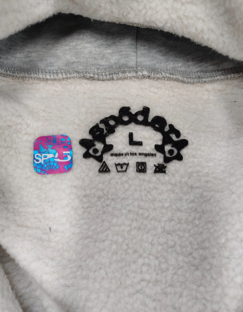 欧美潮牌海外版重磅连帽衫潮流情侣蜘蛛网加绒Sp5der卫衣跨境爆款详情4