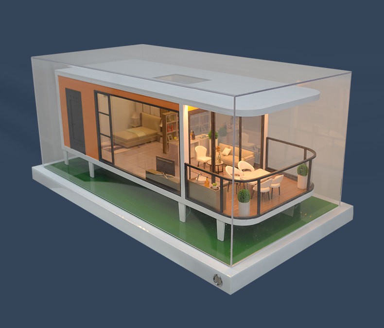 Customized space capsule models, mobile houses, movable panel houses, container house models, prefabricated building models pic 3