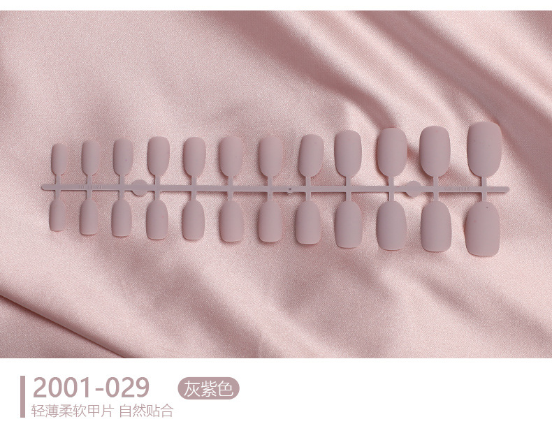 Matte frosted nail patches, fake nails, 24-piece strips, wearable nail tools, nail plates with a frosted texture pic 28