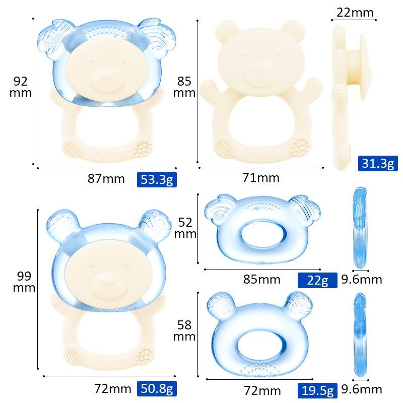 硅胶冰冻磨牙棒婴儿宝宝防戒吃手咬胶玩具注水拆卸婴儿食品级牙胶详情15