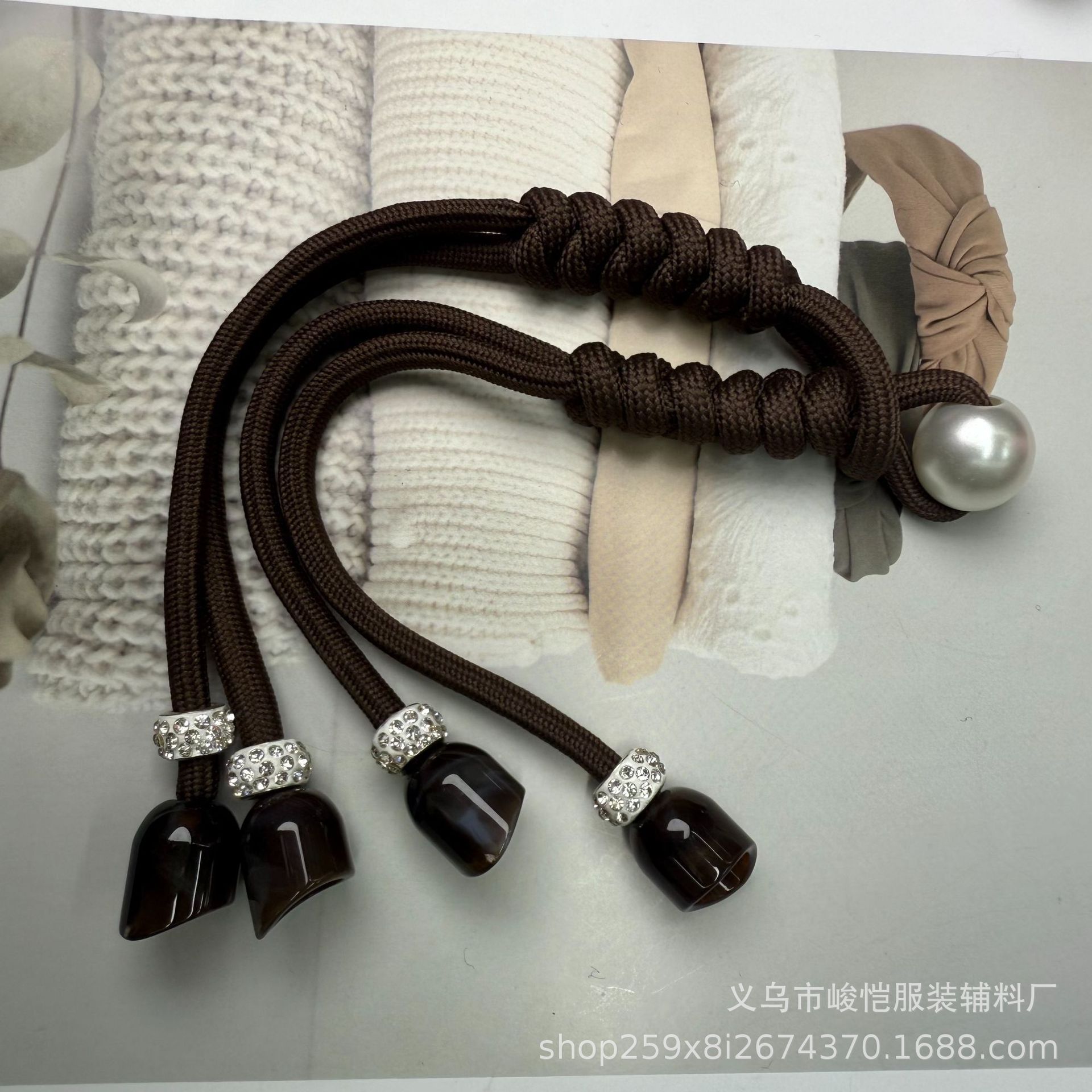 中式盘扣珍珠国风纽扣流苏中国结大衣对扣羽绒毛衣唐装汉服扣子详情17