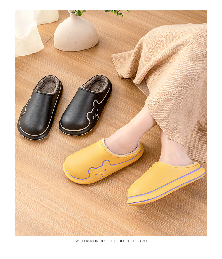 Impermeable y caliente eva zapatillas de algodón para hombres de invierno home 2024 nuevo estilo antideslizante pareja exterior desgaste de algodón de peluche para mujeres pic 22