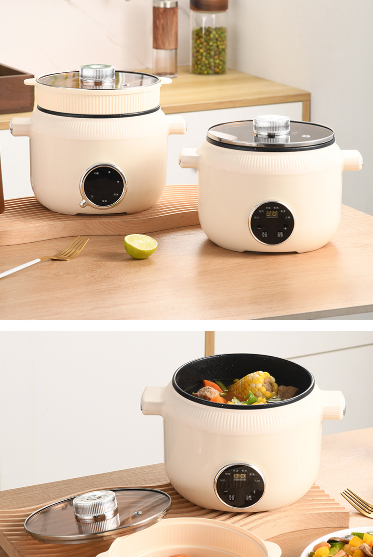 慧选工厂直销多功能电煮锅全新钛内胆电热火锅学生宿舍小电锅批发详情24